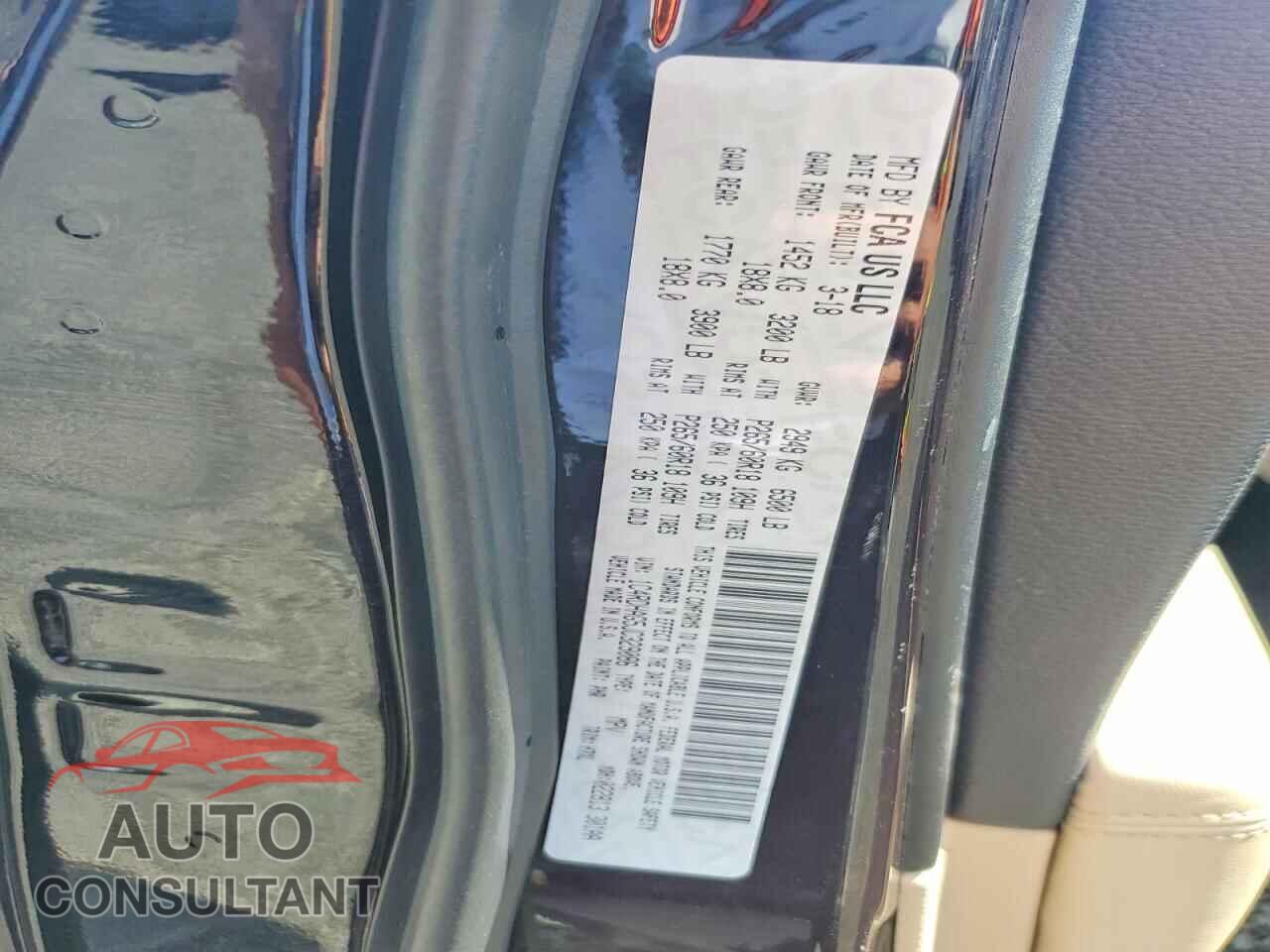 DODGE DURANGO 2018 - 1C4RDHAG5JC329086