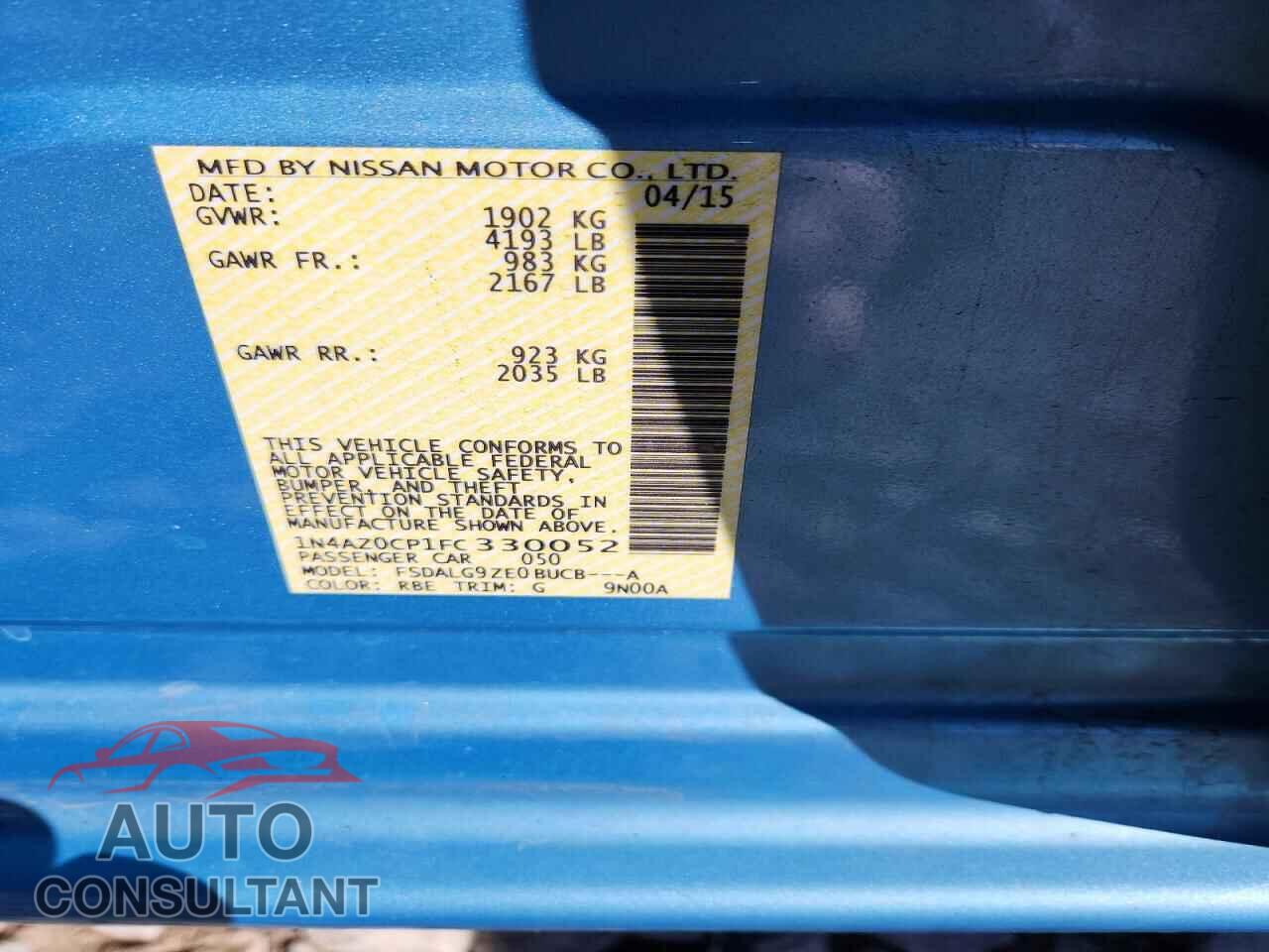 NISSAN LEAF 2015 - 1N4AZ0CP1FC330052