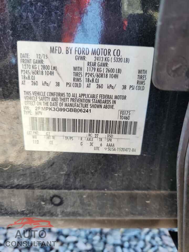 FORD EDGE 2016 - 2FMPK3G99GBB06241