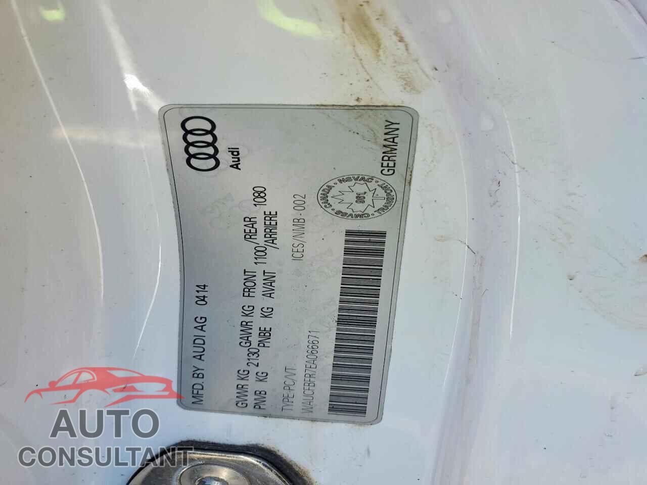 AUDI A5 2014 - WAUCFBFR7EA066671