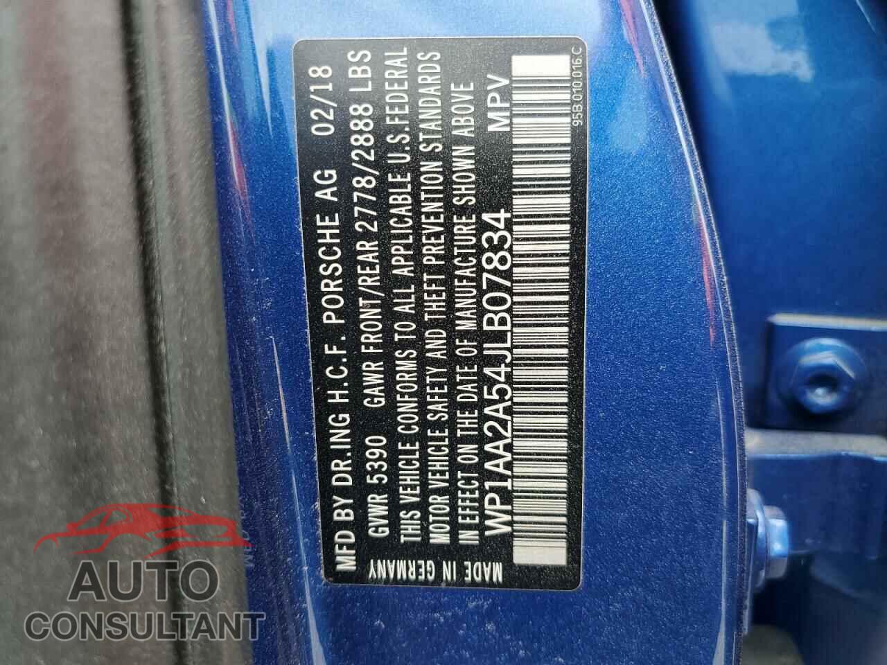 PORSCHE MACAN 2018 - WP1AA2A54JLB07834