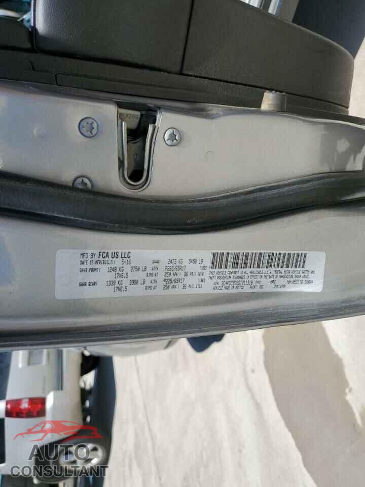 DODGE JOURNEY 2016 - 3C4PDCBG5GT211318