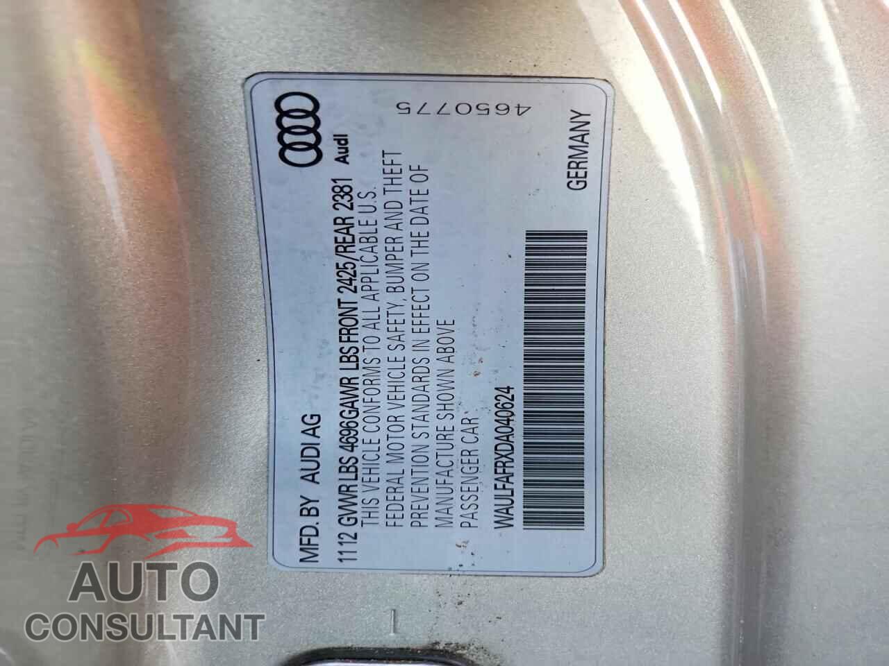 AUDI A5 2013 - WAULFAFRXDA040624