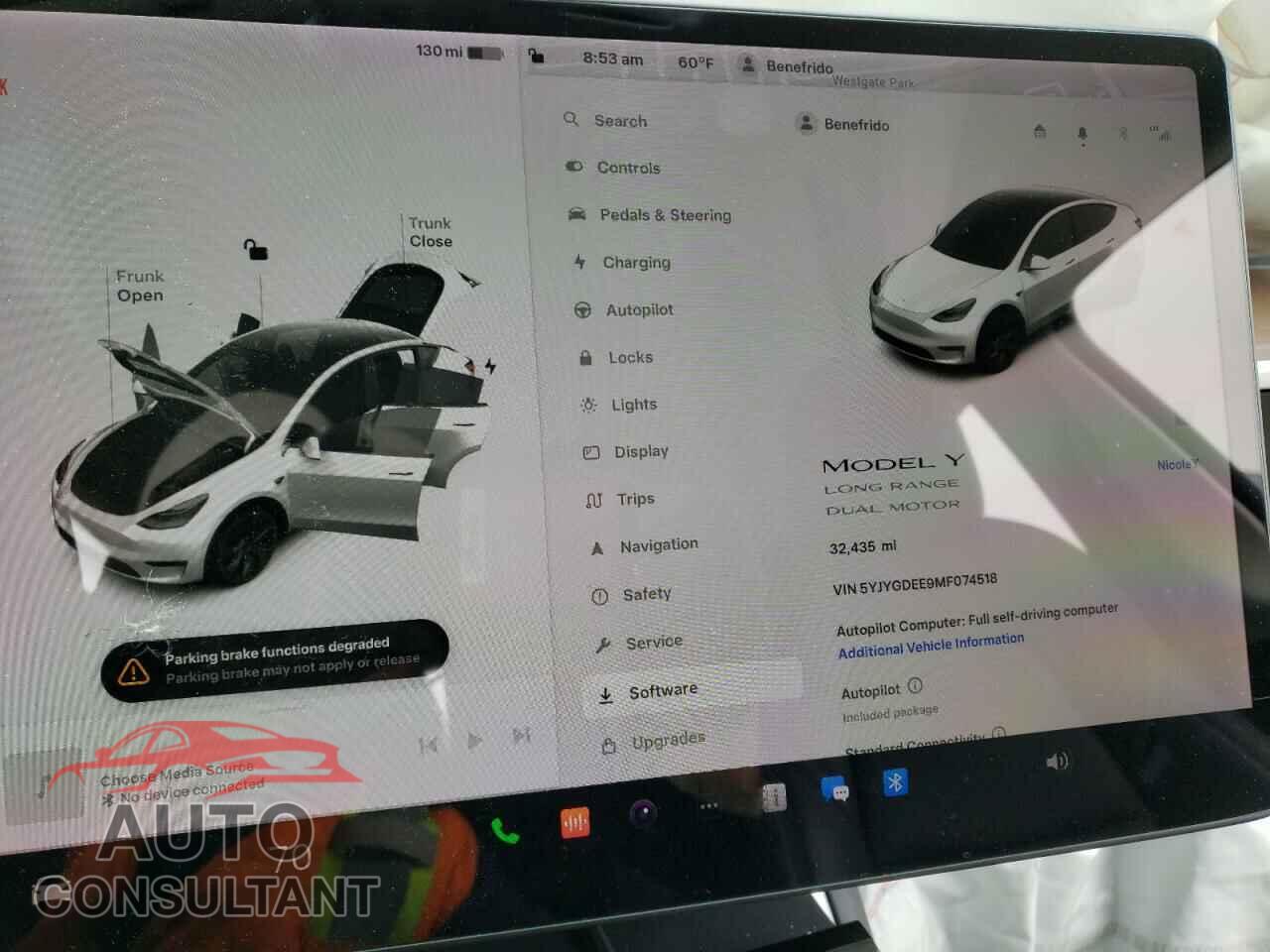 TESLA MODEL Y 2021 - 5YJYGDEE9MF074518