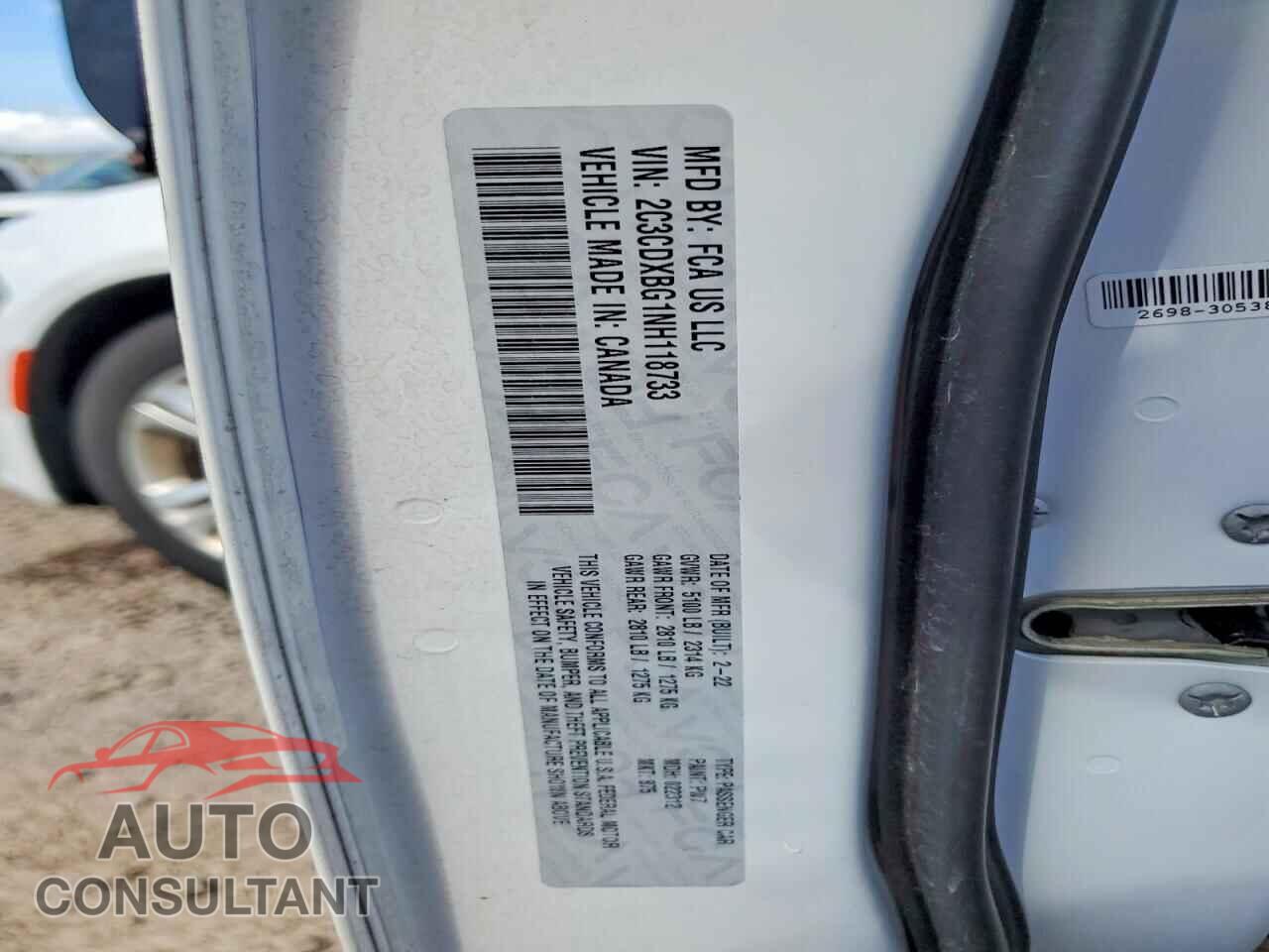 DODGE CHARGER 2022 - 2C3CDXBG1NH118733