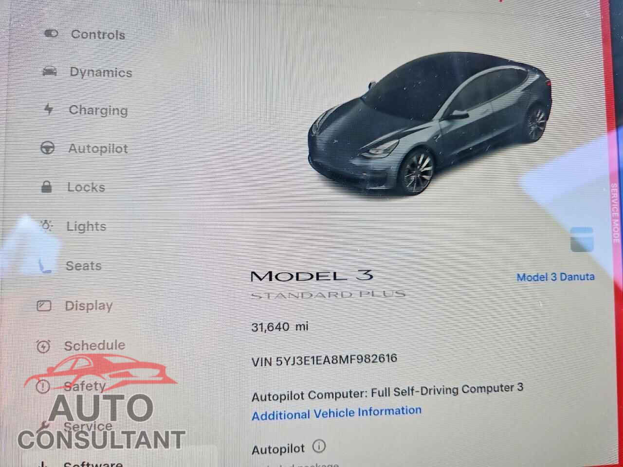 TESLA MODEL 3 2021 - 5YJ3E1EA8MF982616