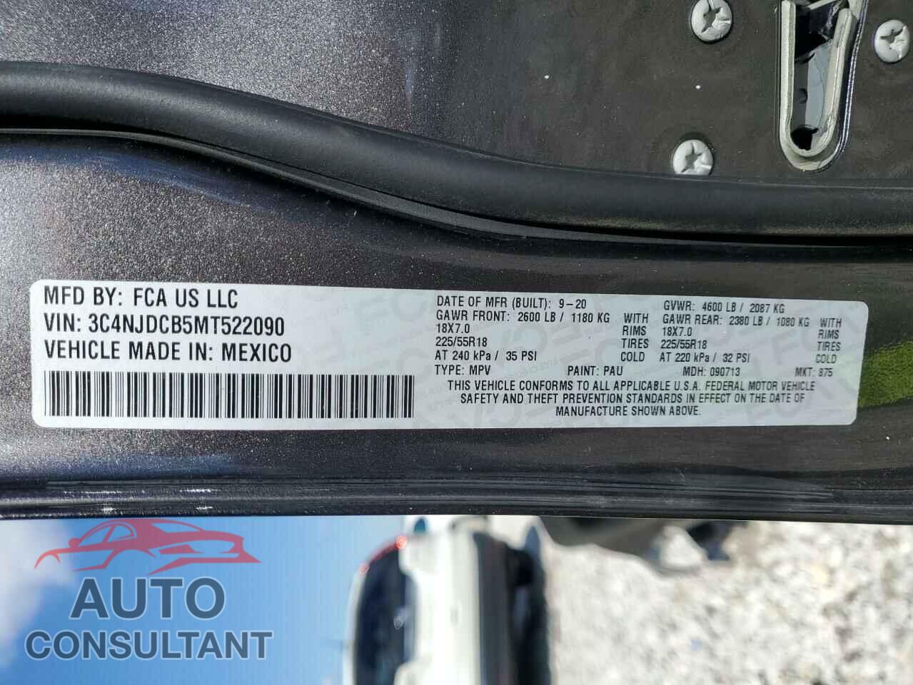 JEEP COMPASS 2021 - 3C4NJDCB5MT522090
