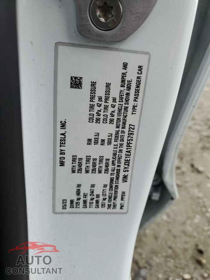 TESLA MODEL 3 2023 - 5YJ3E1EA1PF579727
