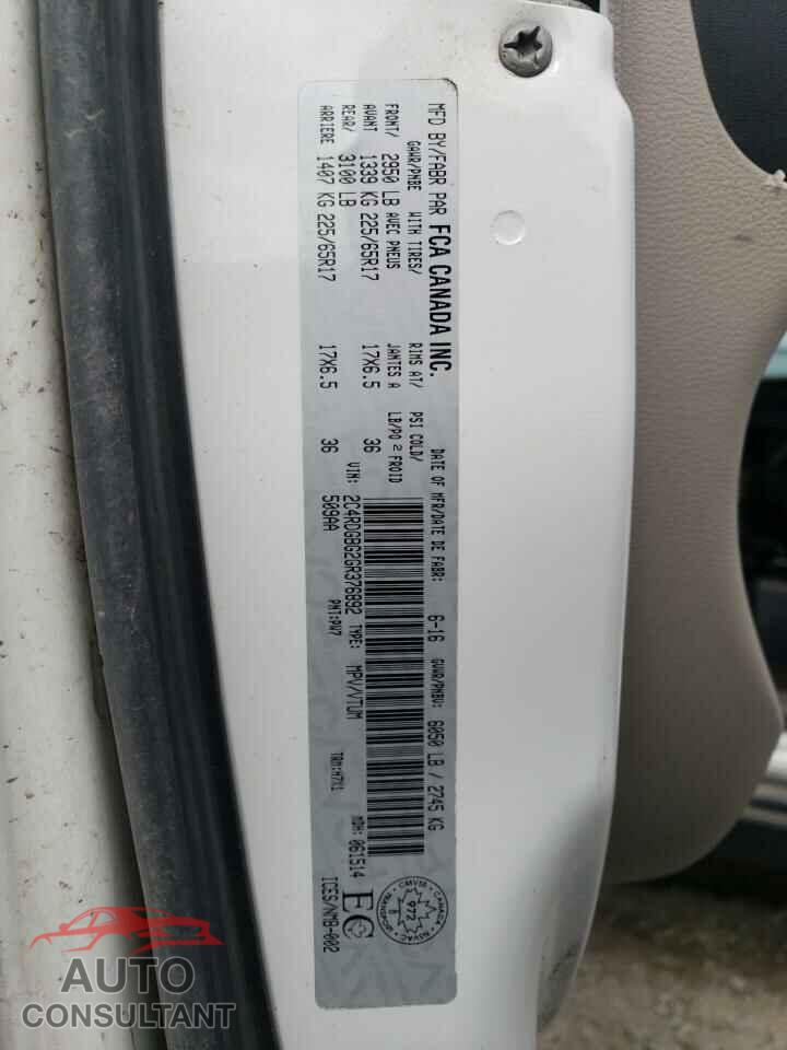 DODGE CARAVAN 2016 - 2C4RDGBG2GR376892
