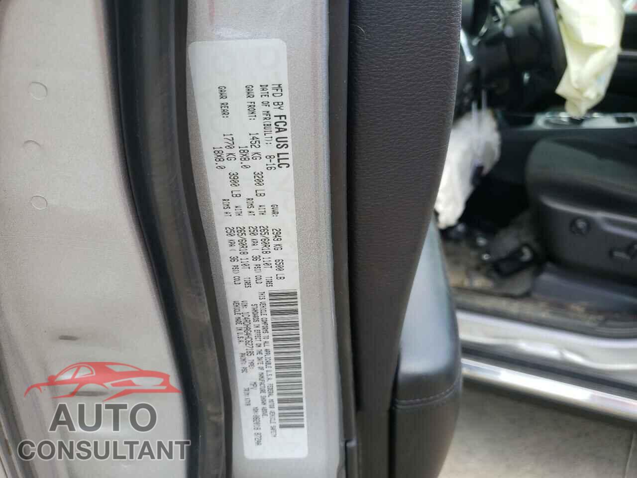 DODGE DURANGO 2017 - 1C4RDHAG4HC627185