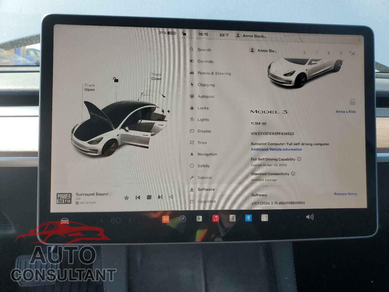 TESLA MODEL 3 2023 - 5YJ3E1EA5PF436523