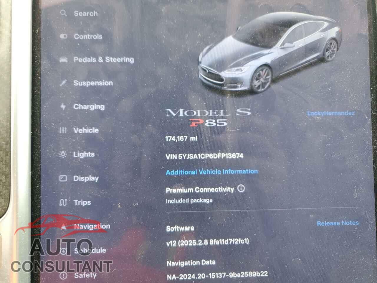 TESLA MODEL S 2013 - 5YJSA1CP6DFP13674