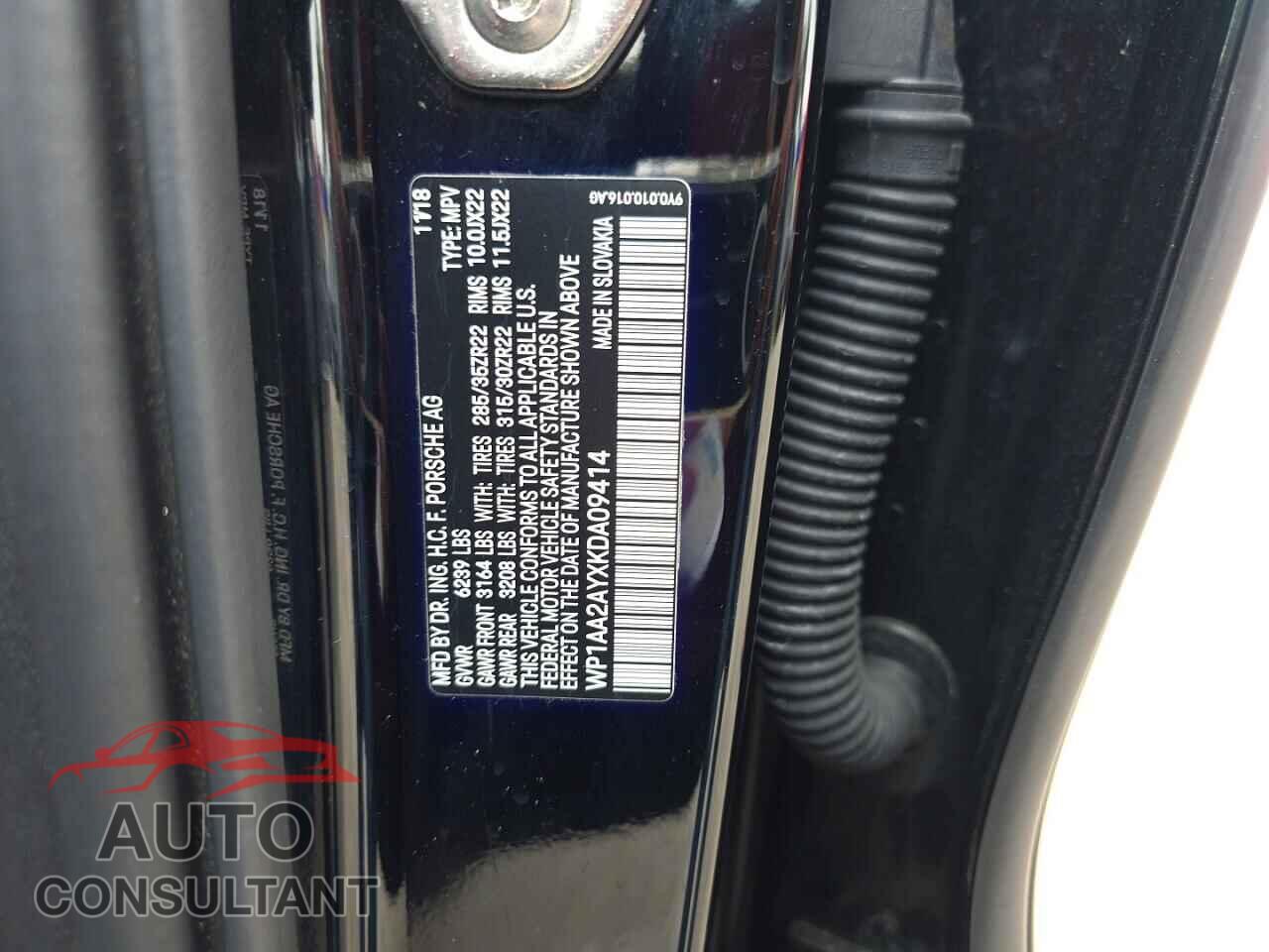 PORSCHE CAYENNE 2019 - WP1AA2AYXKDA09414