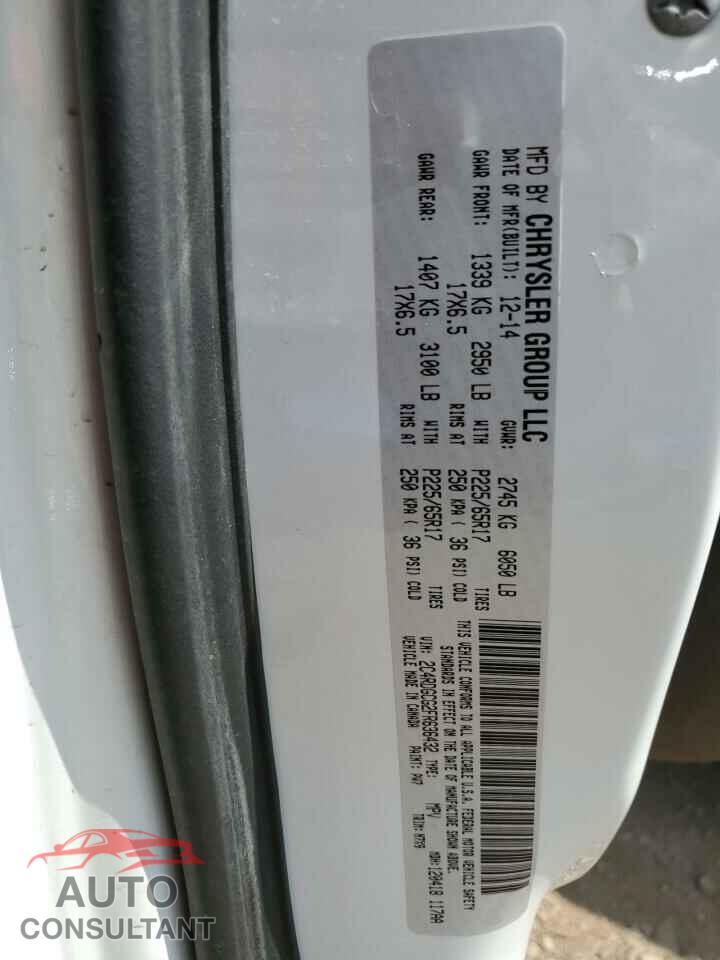 DODGE CARAVAN 2015 - 2C4RDGCG2FR636432