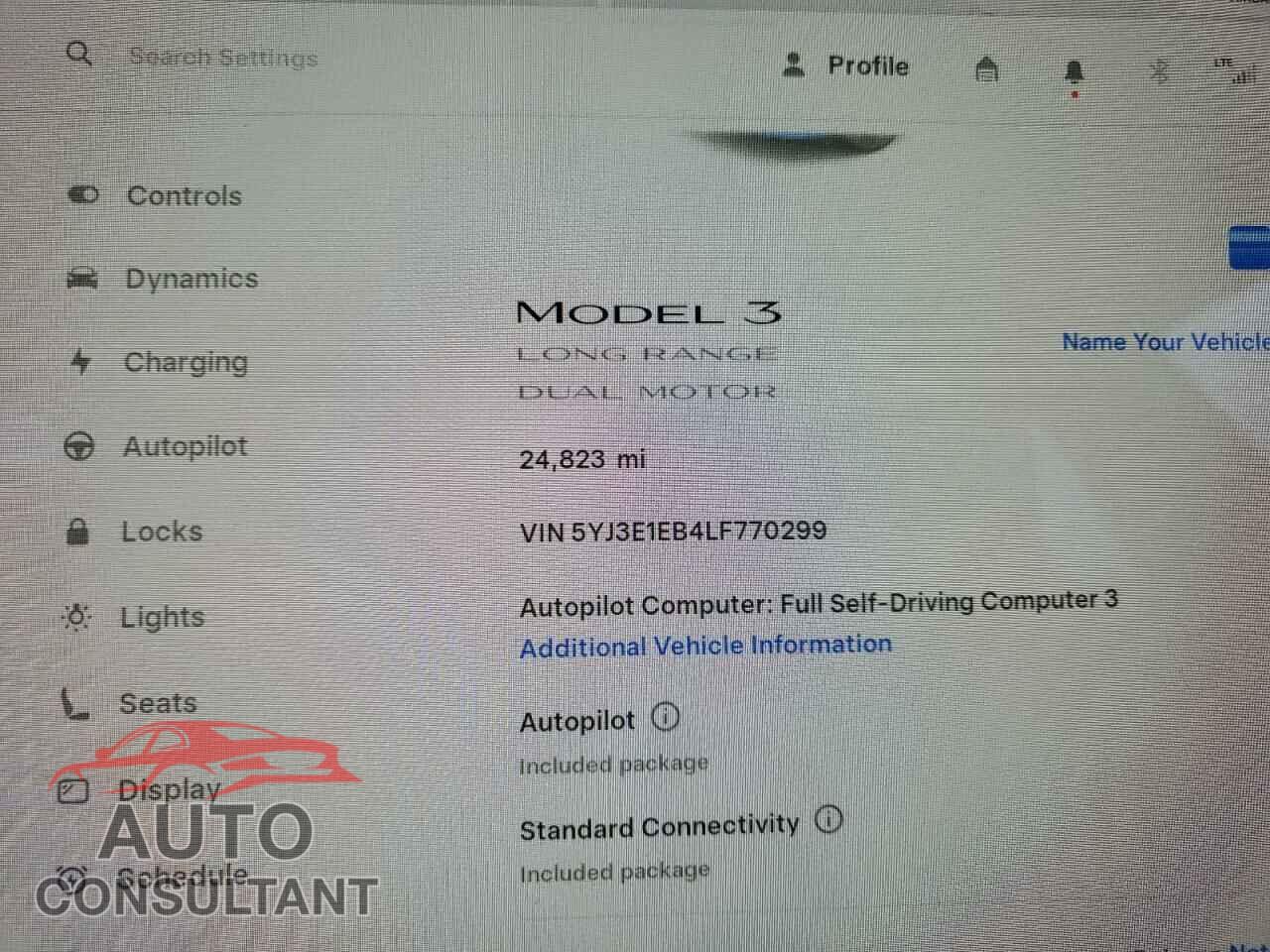 TESLA MODEL 3 2020 - 5YJ3E1EB4LF770299