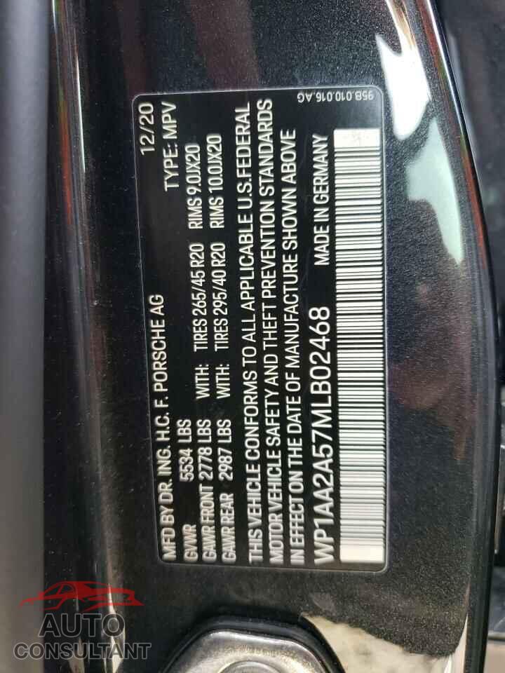 PORSCHE MACAN 2021 - WP1AA2A57MLB02468