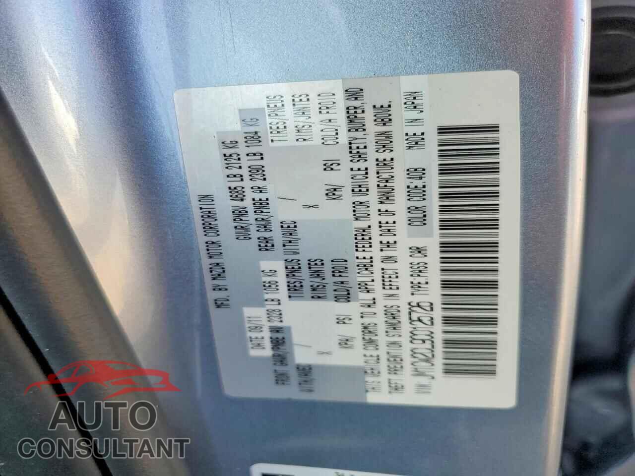 MAZDA 5 2012 - JM1CW2CL9C0125726