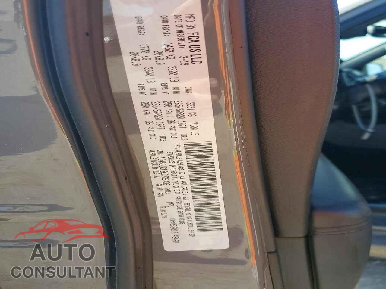 DODGE DURANGO 2019 - 1C4SDJCT2KC723438