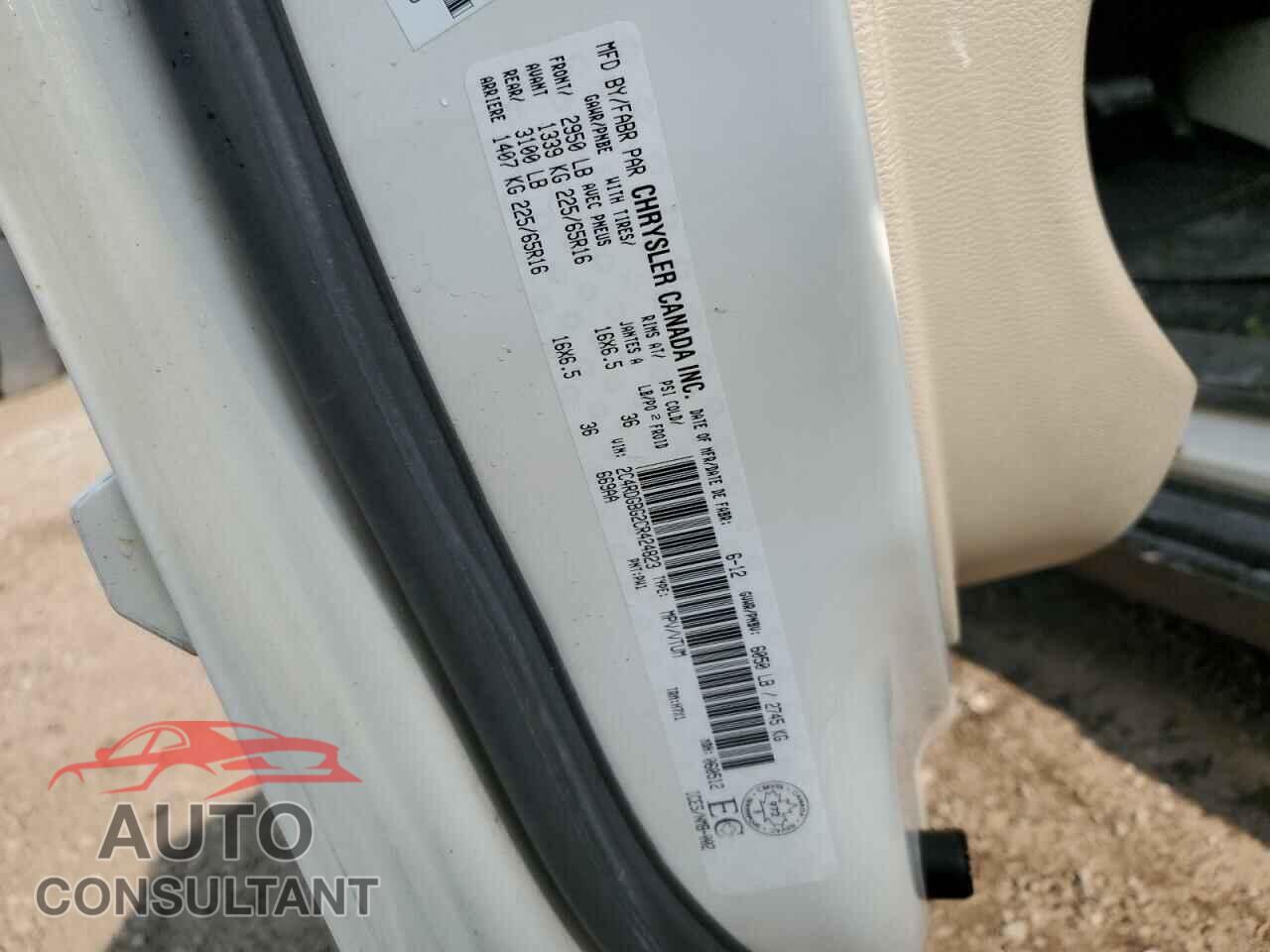 DODGE CARAVAN 2012 - 2C4RDGBG2CR424823