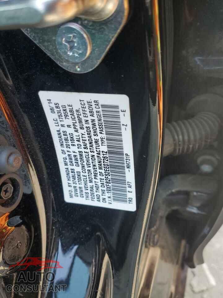 HONDA CIVIC 2014 - 19XFB2F52EE072612