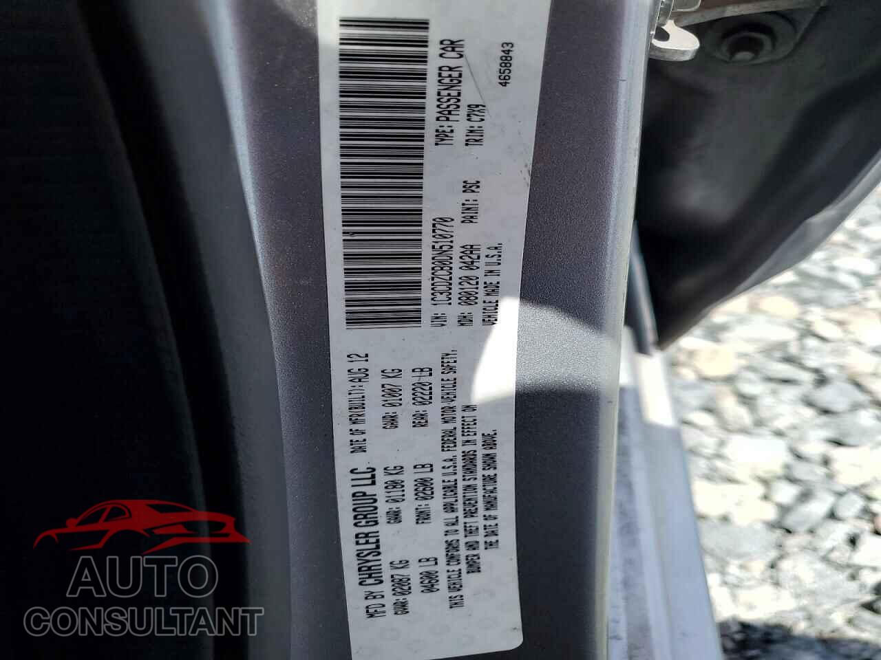 DODGE AVENGER 2013 - 1C3CDZCB0DN510770