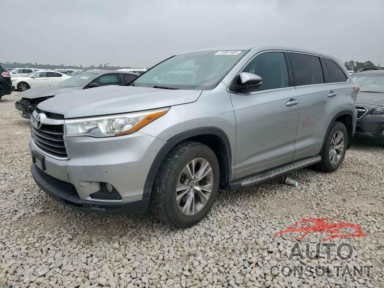 TOYOTA HIGHLANDER 2016 - 5TDZKRFHXGS139952