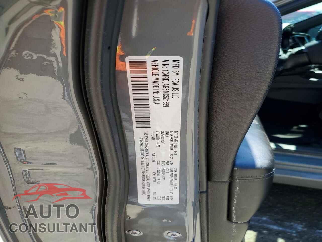 DODGE DURANGO 2021 - 1C4RDJAG5MC521359