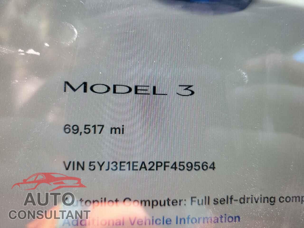TESLA MODEL 3 2023 - 5YJ3E1EA2PF459564
