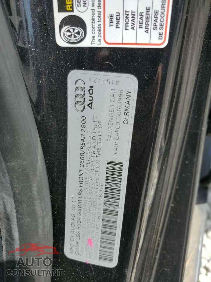 AUDI A7 2012 - WAUYGAFC0CN063996