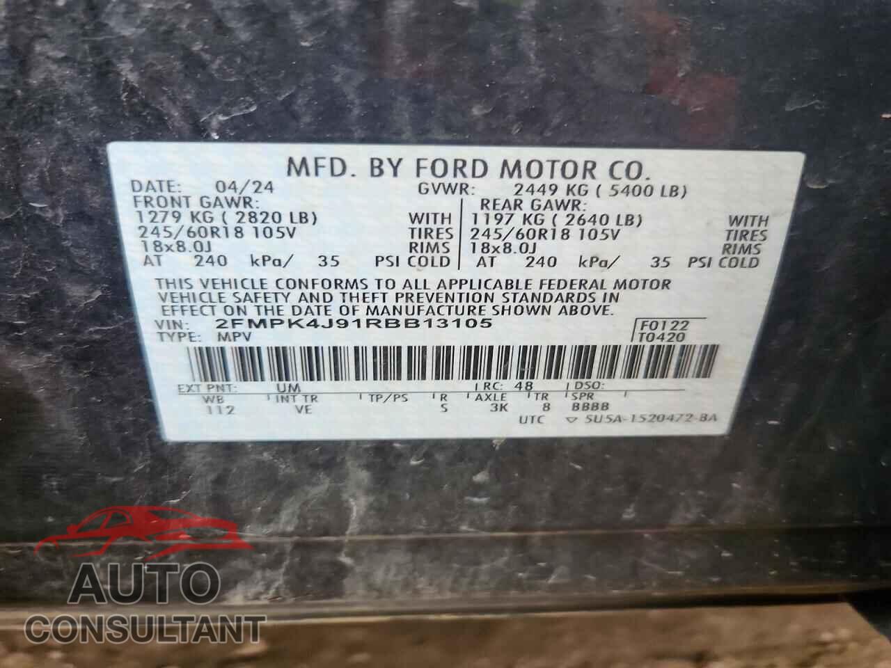 FORD EDGE 2024 - 2FMPK4J91RBB13105