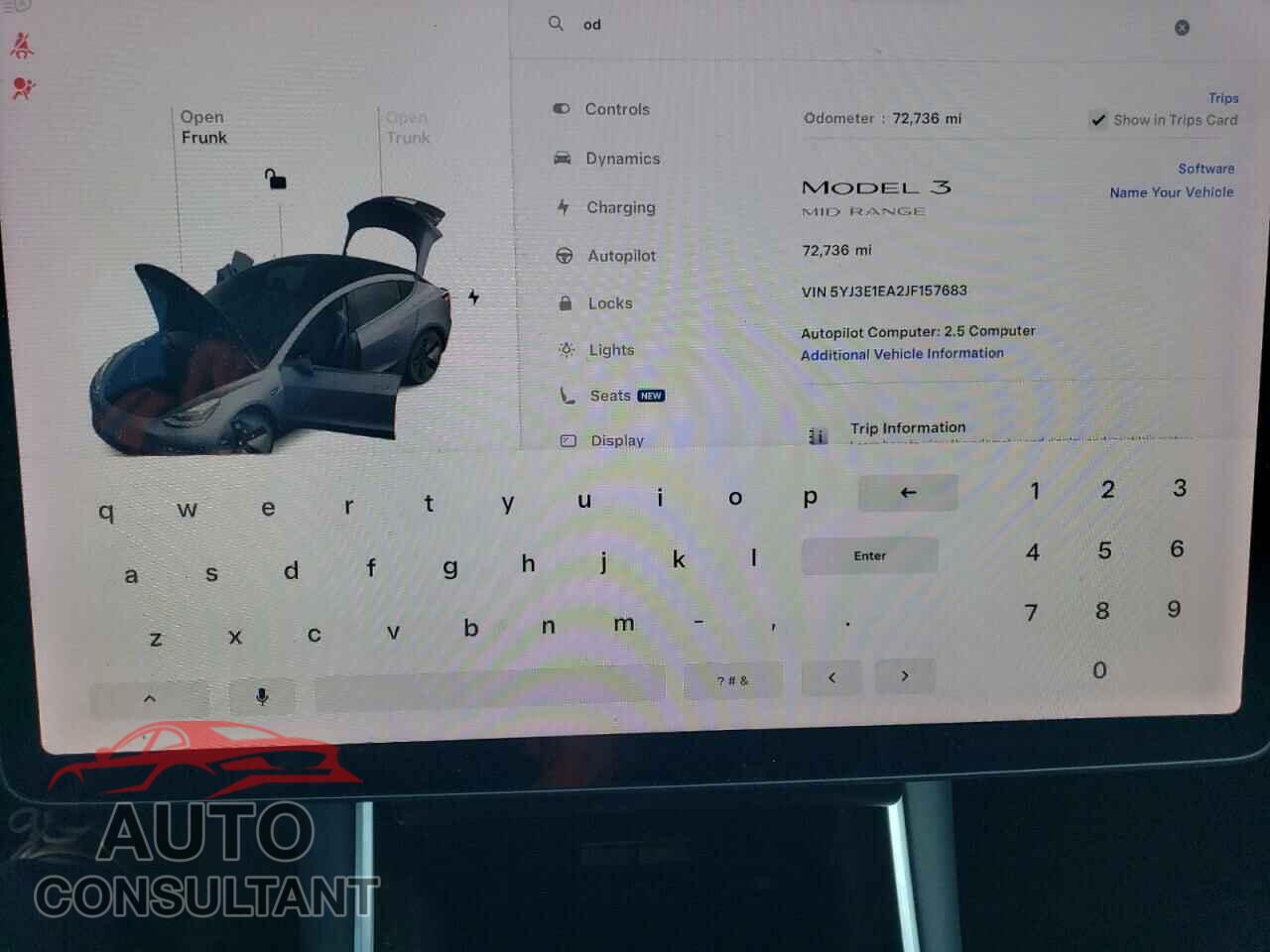 TESLA MODEL 3 2018 - 5YJ3E1EA2JF157683