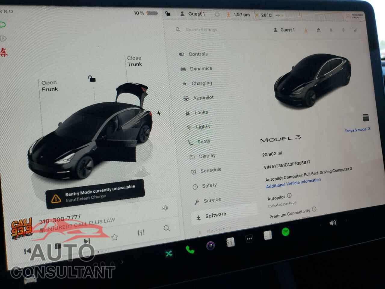 TESLA MODEL 3 2023 - 5YJ3E1EA3PF385877