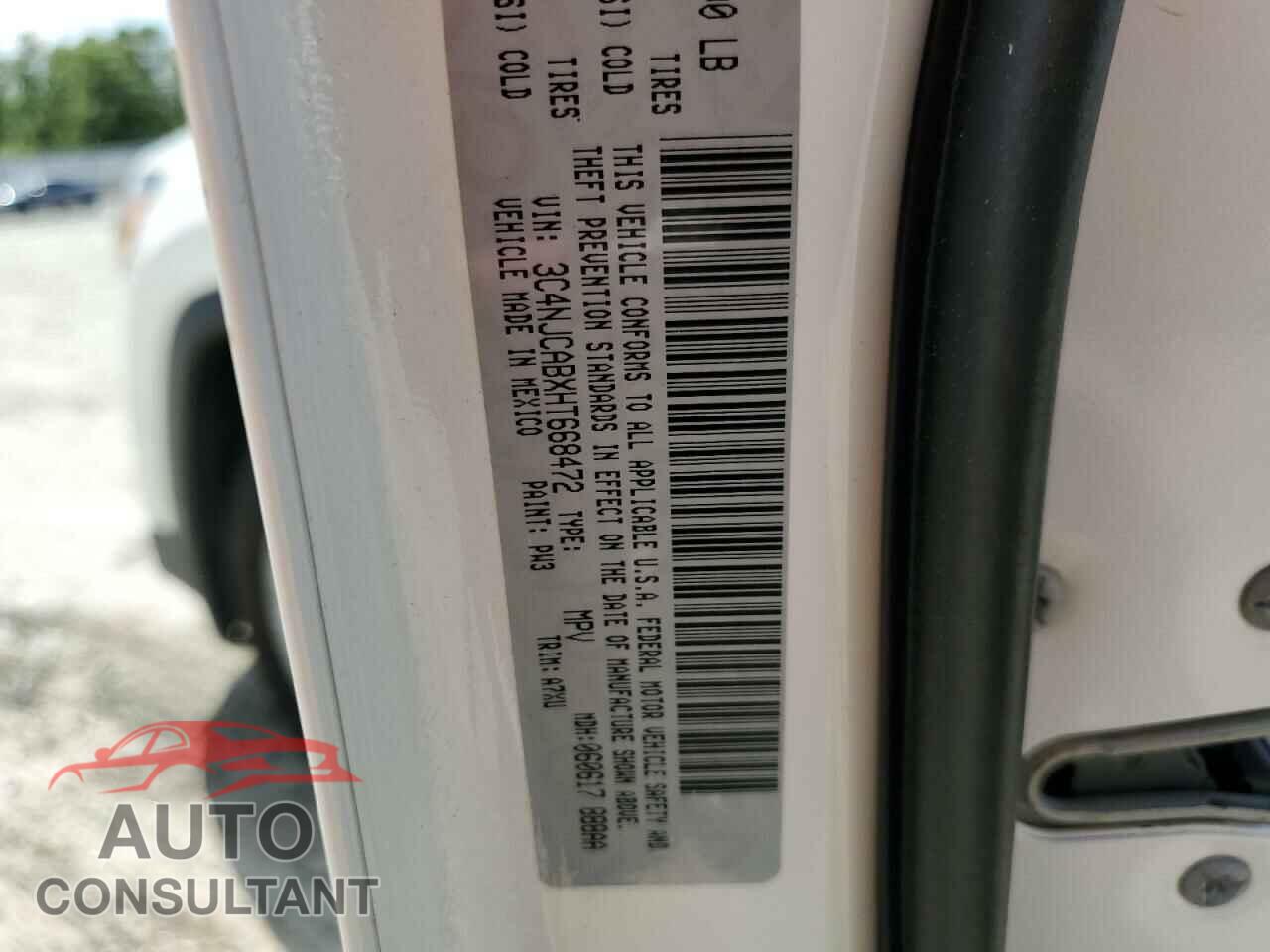 JEEP COMPASS 2017 - 3C4NJCABXHT668472