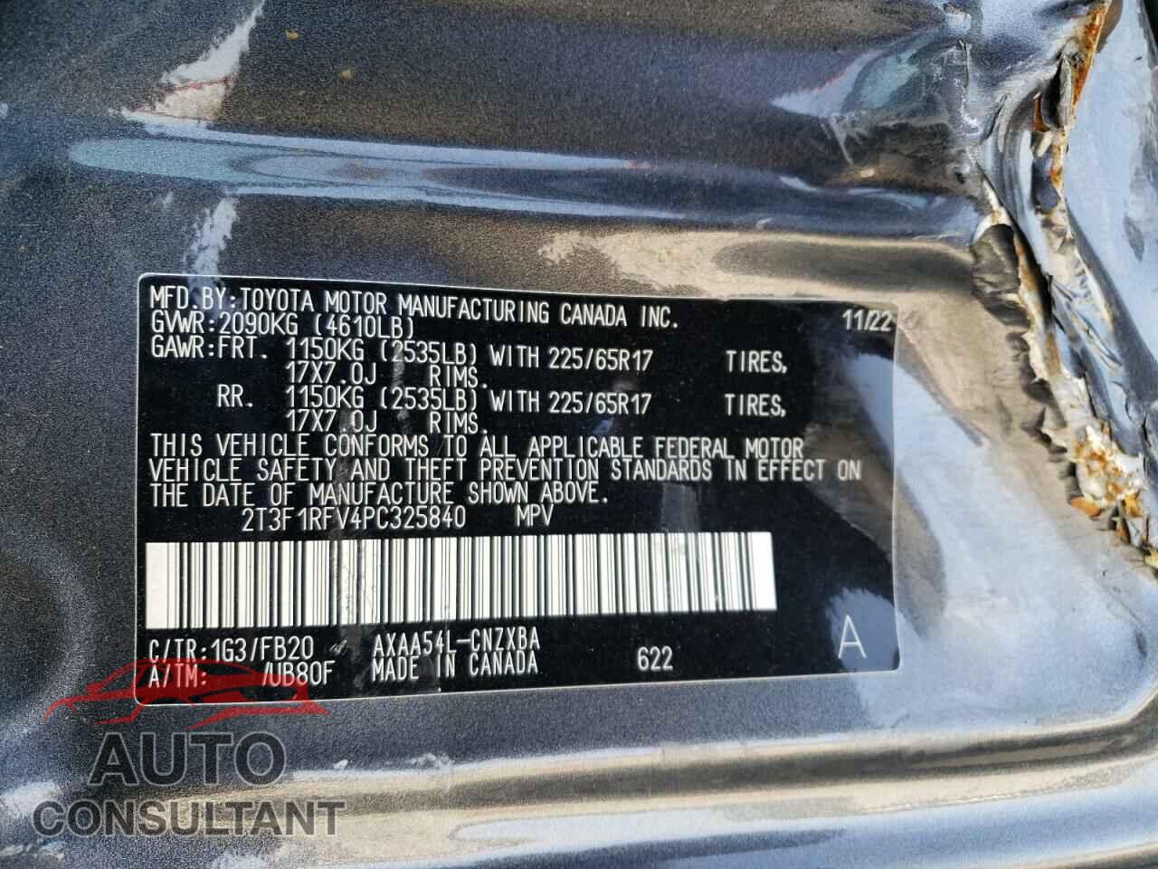 TOYOTA RAV4 2023 - 2T3F1RFV4PC325840