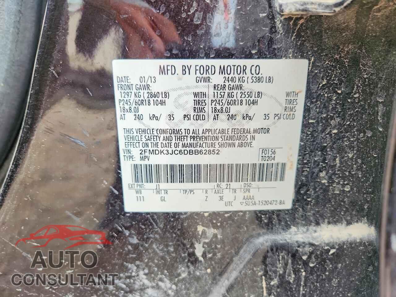FORD EDGE 2013 - 2FMDK3JC6DBB62852