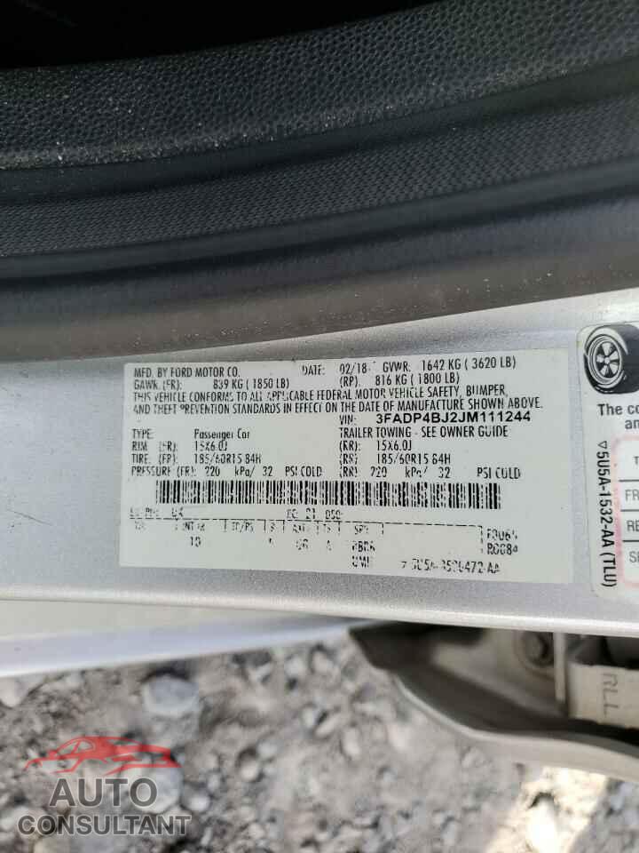 FORD FIESTA 2018 - 3FADP4BJ2JM111244