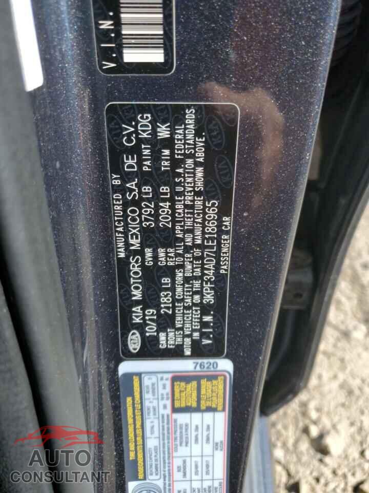 KIA FORTE 2020 - 3KPF34AD7LE186965