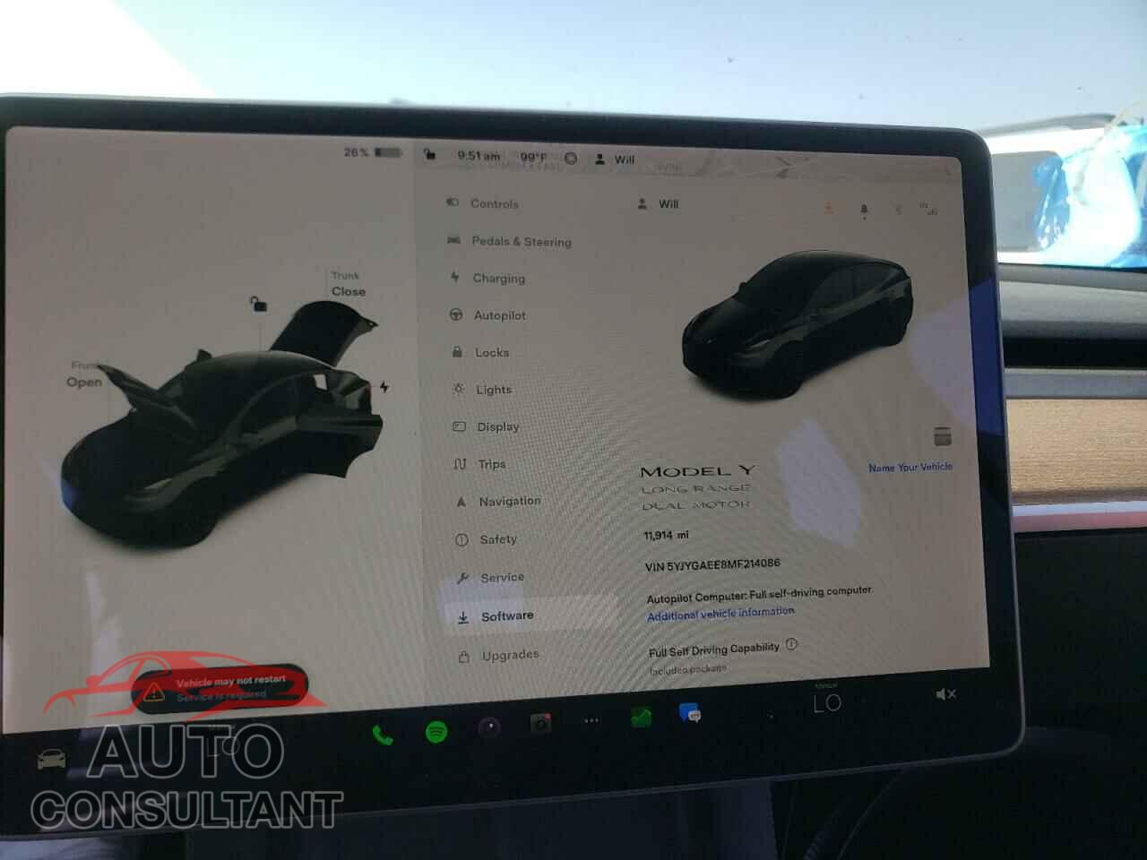 TESLA MODEL Y 2021 - 5YJYGAEE8MF214086
