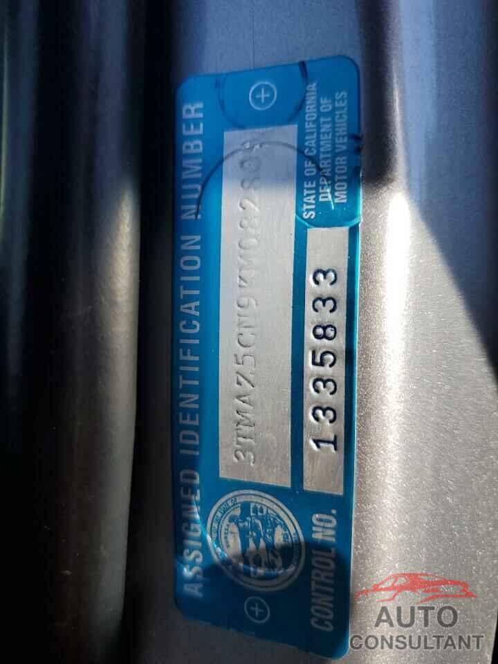 TOYOTA TACOMA 2019 - 3TMAZ5CN9KM082809