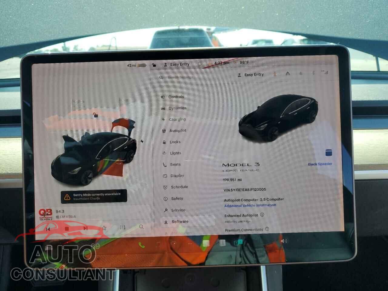 TESLA MODEL 3 2018 - 5YJ3E1EA8JF123005
