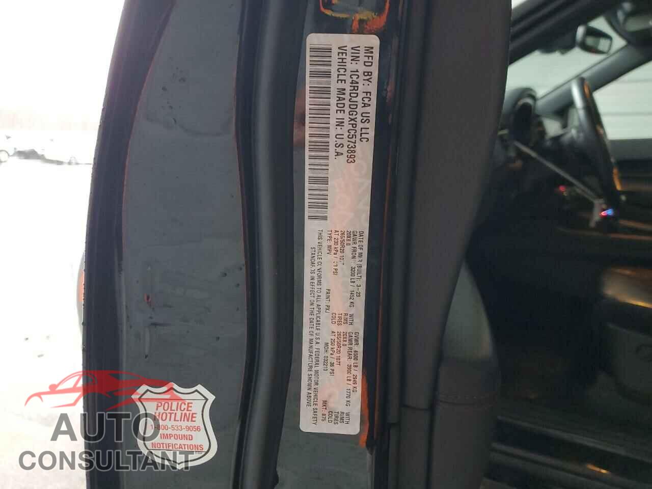 DODGE DURANGO 2023 - 1C4RDJDGXPC573893