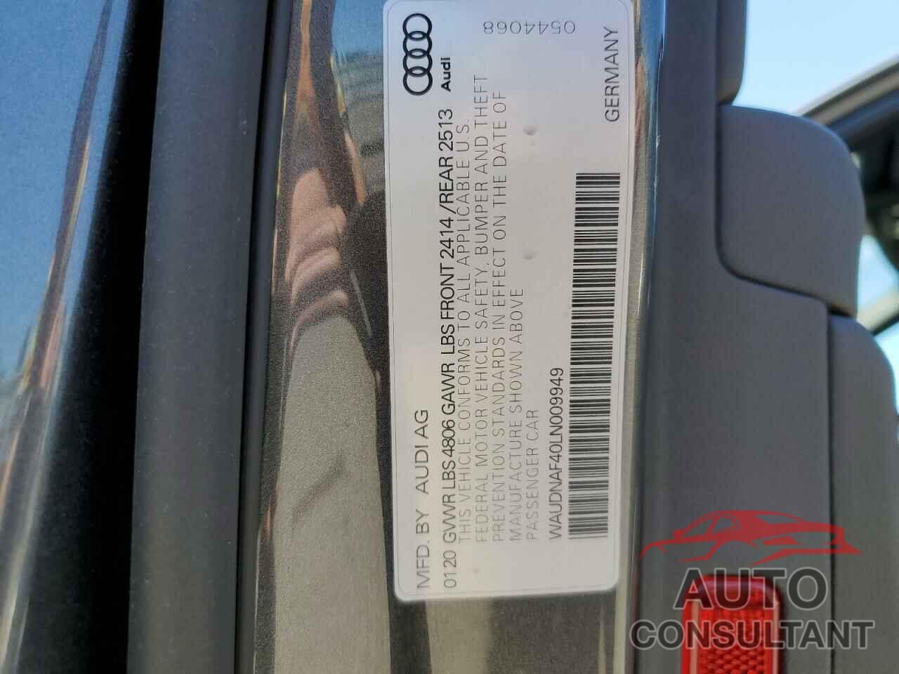 AUDI A4 2020 - WAUDNAF40LN009949