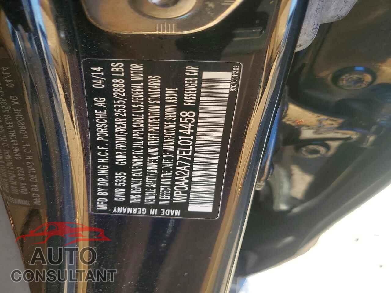PORSCHE PANAMERA 2014 - WP0AA2A77EL014458