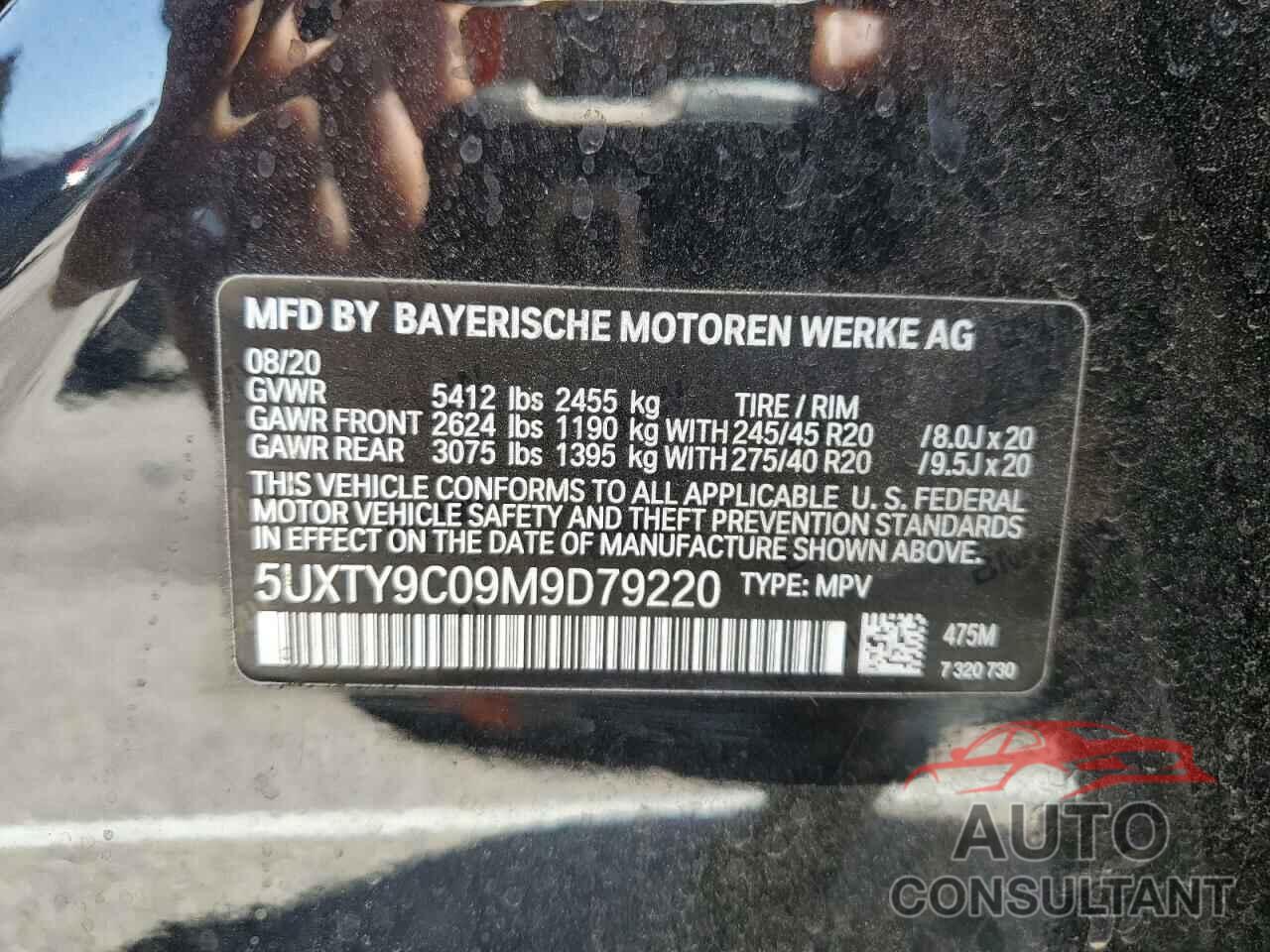 BMW X3 2021 - 5UXTY9C09M9D79220