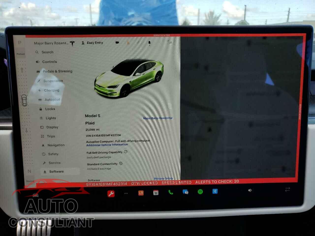 TESLA MODEL S 2021 - 5YJSA1E61MF452314