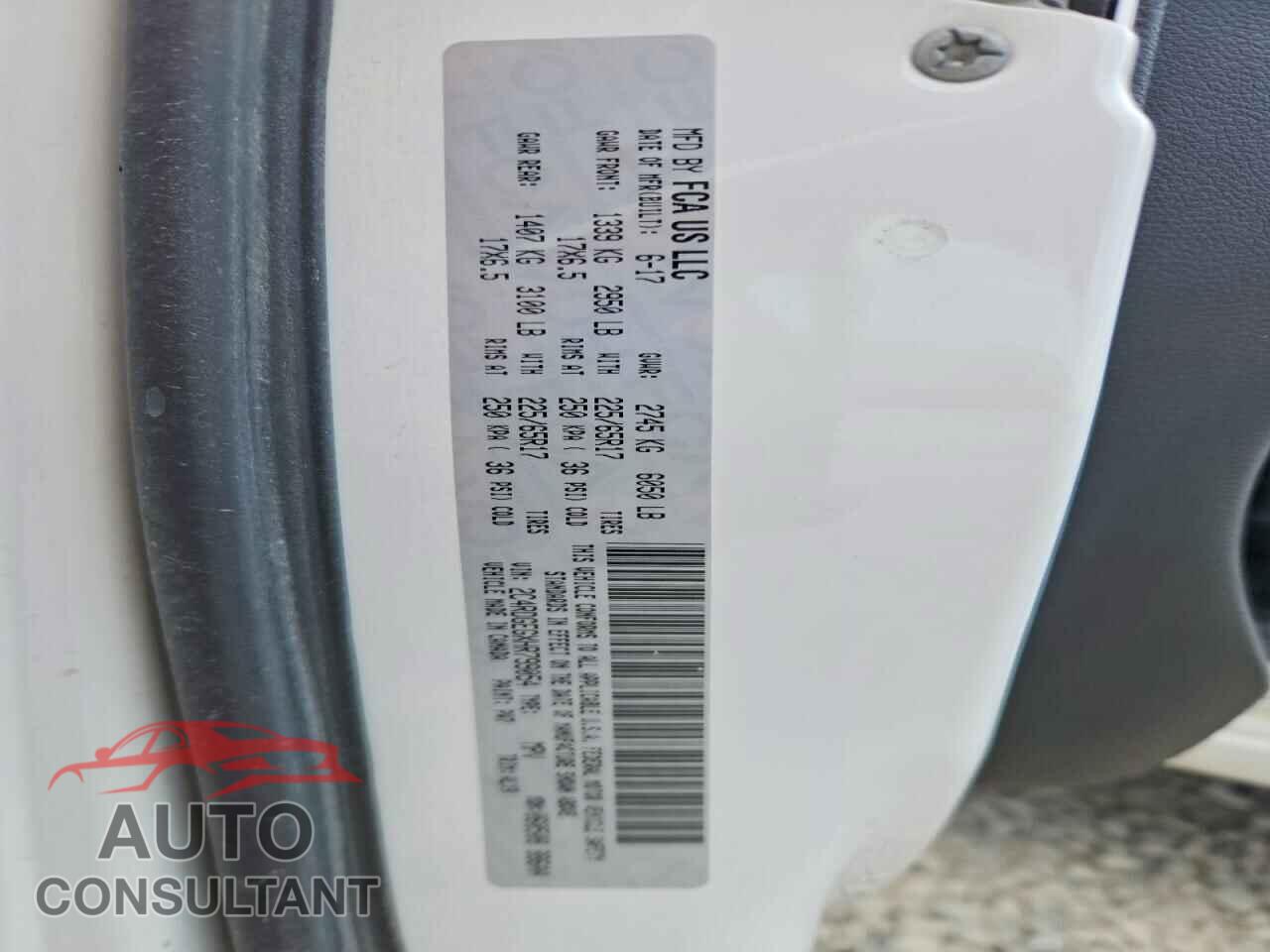 DODGE CARAVAN 2017 - 2C4RDGEGXHR799054
