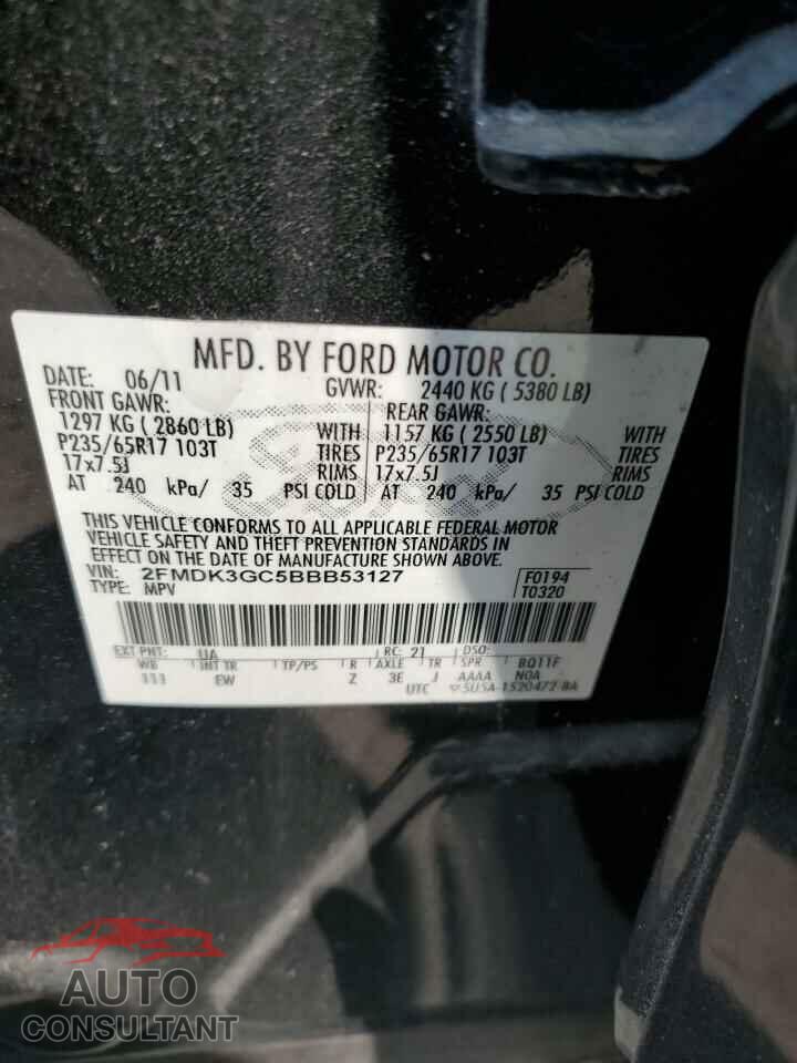 FORD EDGE 2011 - 2FMDK3GC5BBB53127