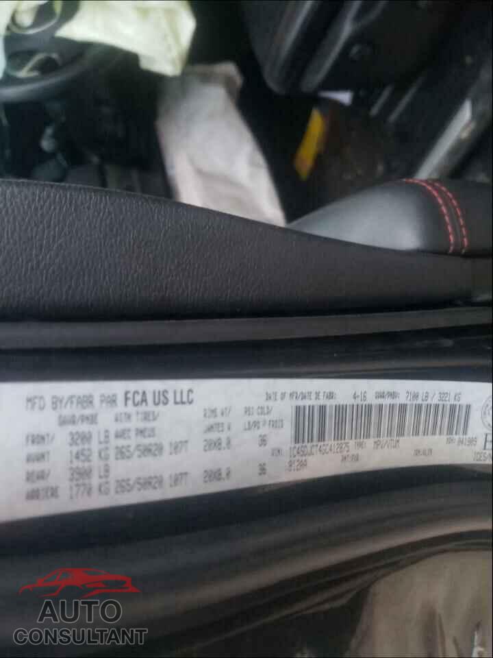 DODGE DURANGO 2016 - 1C4SDJCT4GC412875