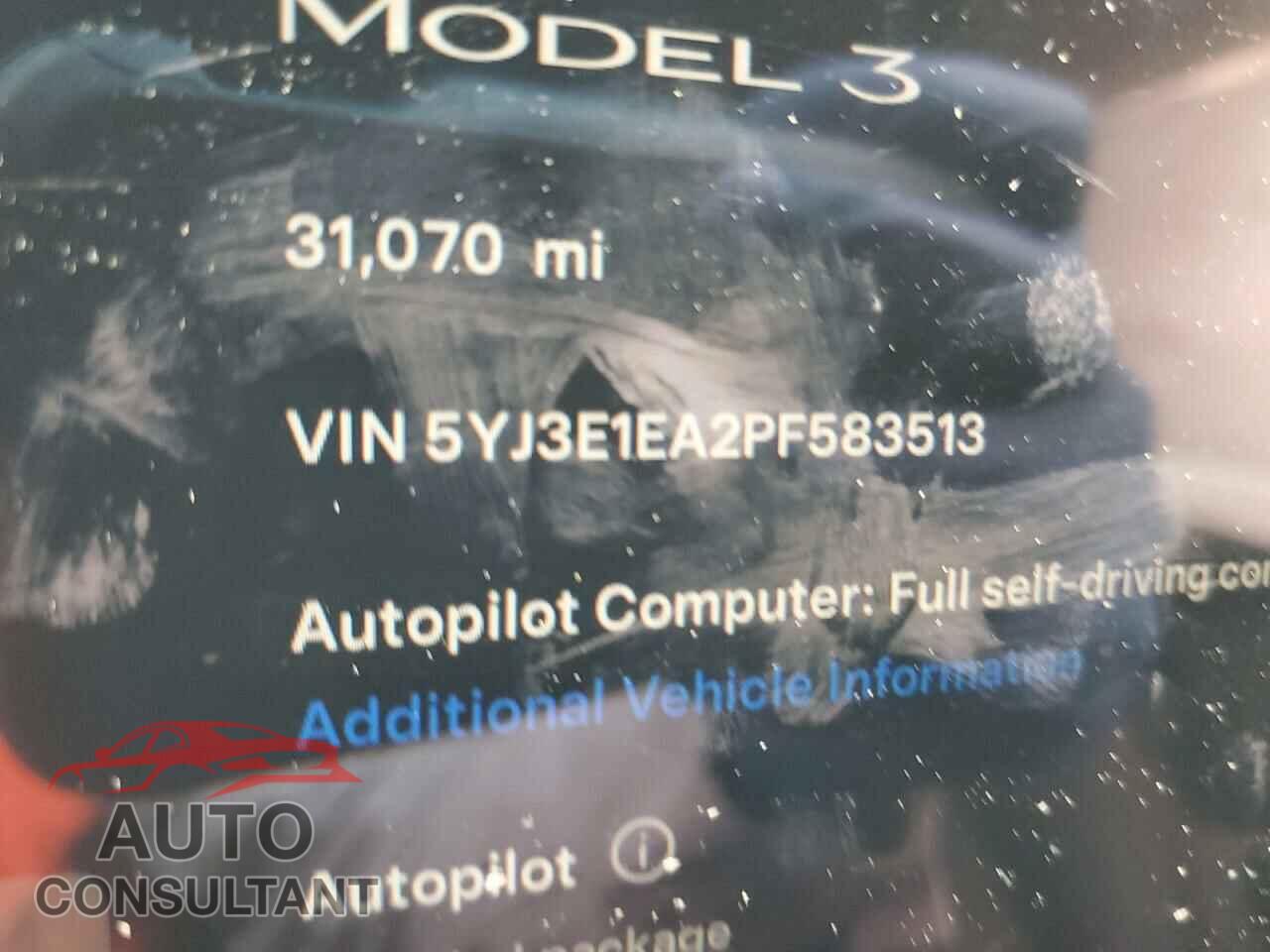 TESLA MODEL 3 2023 - 5YJ3E1EA2PF583513