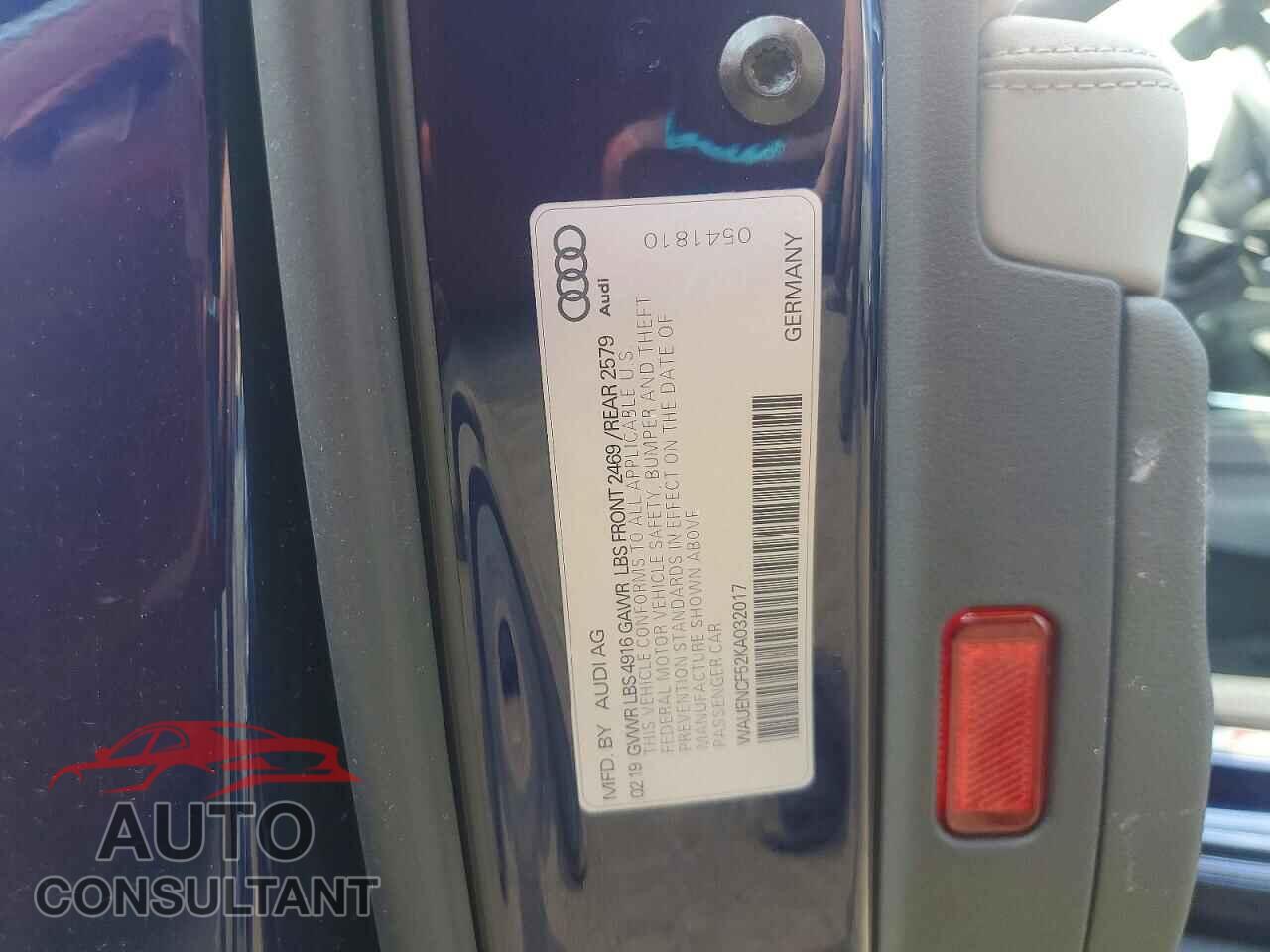 AUDI A5 2019 - WAUENCF52KA032017